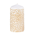 Arome Baroque candle cylinder white, gold decoration 60 x 120 mm 280 g