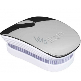 Ikoo Pocket Metallic Pocket hair brush according to Chinese medicine Oyster White silver-white
