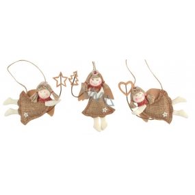 Jute flying angel, for hanging 13 cm 1 piece