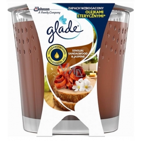 Glade Sensual Sandalwood & Jasmine scented candle in glass, burning time up to 32 hours 129 g
