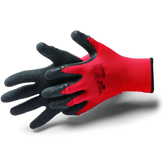 Schuller Eh klar Allstar Crinkle Work Gloves with Latex Coating and Wrinkling, Size L/9