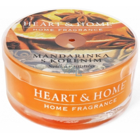 Heart & Home Tangerine with spices Soy scented candle in a bowl burns for up to 12 hours 36 g
