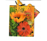 Nekupto Gift paper bag 14 x 11 x 6.5 cm Gerbera flowers 1555 01 KFS