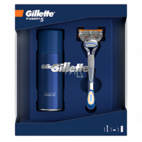 Gillette Fusion5 razor + 1 head spare + 75 ml shaving gel, cosmetic set, for men
