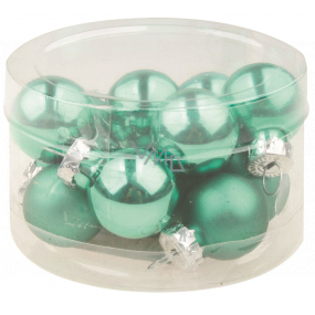 Flask glass light green set 2 cm, 12 pieces