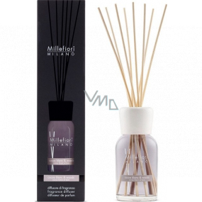 Millefiori Milano Natural Cocoa Blanc & Woods - White cocoa and wood Diffuser 250 ml + 8 stalks 30 cm long for medium-sized spaces lasts at least 3 months