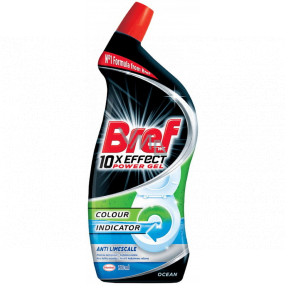 Bref 10x Effect Power Gel Protection Anti Limescale Ocean liquid toilet cleaner with colour indicator 700 ml