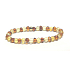 Amber Baltic cognac / gold bracelet elastic natural, nugget irregular approx. 5 mm / 16-17 cm, solidified sunlight