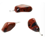 Obsidian Moka Troml pendant natural stone, 2,2-3 cm, 1 piece, stone of salvation