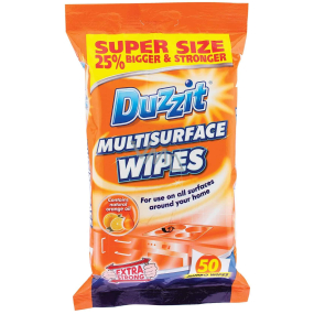Duzzit Orange Oil Universal Damp Cleaning Wipes 50 pcs