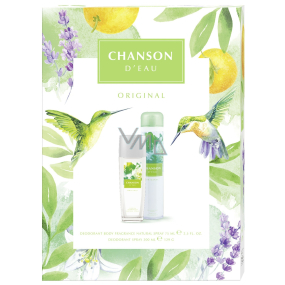 Chanson d Eau Original perfumed deodorant glass 75 ml + deodorant spray 200 ml, cosmetic set for women
