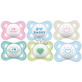 Mam Love & Affection silicone orthodontic pacifier 0-6 months different patterns and colours 1 piece