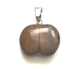 Tiger's Eye Apple of Knowledge pendant natural stone 1,5 cm, stone of the sun and earth, brings luck and wealth