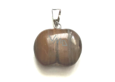 Tiger's Eye Apple of Knowledge pendant natural stone 1,5 cm, stone of the sun and earth, brings luck and wealth