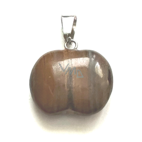 Tiger's Eye Apple of Knowledge pendant natural stone 1,5 cm, stone of the sun and earth, brings luck and wealth