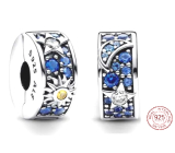 Charm Sterling silver 925 Sun, star and moon, stopper, clip bead on bracelet nature