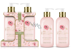 Baylis & Harding Rose, Poppy and Vanilla hand cream 50 ml + bath salt for hands 70 g + nail file, cosmetic set for women
