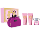 Versace Bright Crystal eau de toilette 90 ml + body lotion 100 ml + shower gel 100 ml + handbag, gift set for women