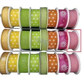 Nekupto Fabric ribbon Pink spider web 2,5 m x 25 mm