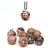 Rhodonite Apple of Knowledge pendant, natural stone 2,7 x 15 mm, hand carved, great healer of hearts