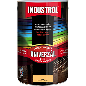 Industrol S2013 universal glossy topcoat for metal and wood, 6100 medium cream, 4 l