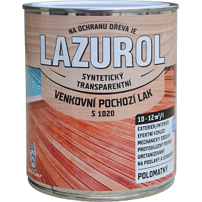 Lazurol S1020 Walkable Wood Lacquer Semi-Matt, Clear, 750 ml