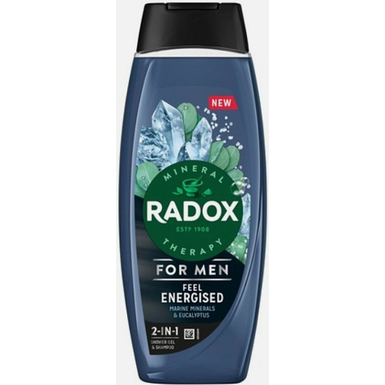 Radox Men Feel Energized 2in1 shower gel and shampoo for men 450 ml