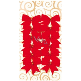 Red bow decoration 5,5 cm 12 pieces