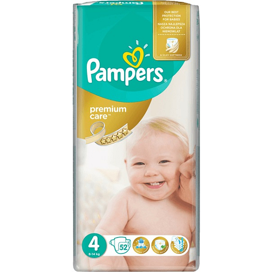 Pampers Premium Care 4 Maxi 8-14 kg diaper pants 52 pieces