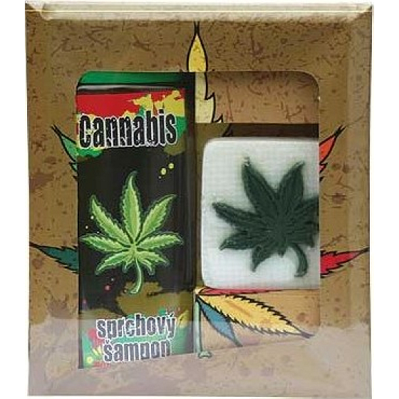 Bohemia Gifts Cannabis Hemp oil shower gel 300 ml + soap 70 g, cosmetic set