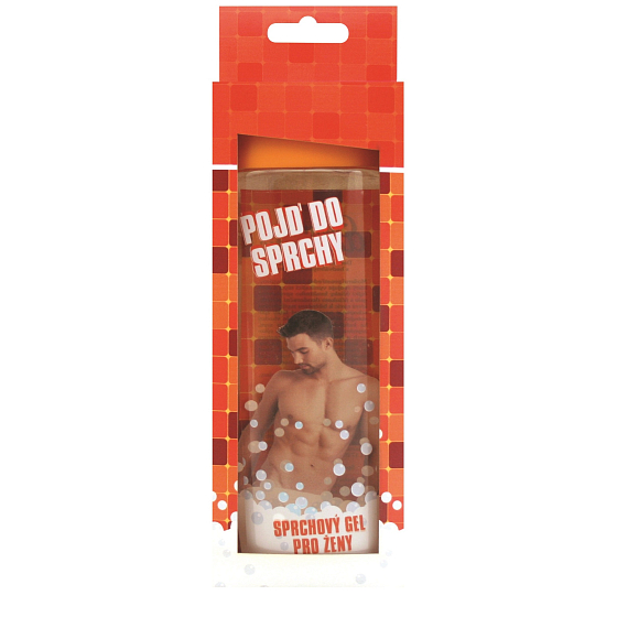 Bohemia Gifts Let's Go to the Shower gentle shower gel with original 3D label and silk proteins, watermelon and grape for women in an orange box 300 ml