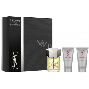 Yves Saint Laurent L Homme Sport Eau de Toilette 60 ml + shower gel 50 ml + aftershave 50 ml, gift set