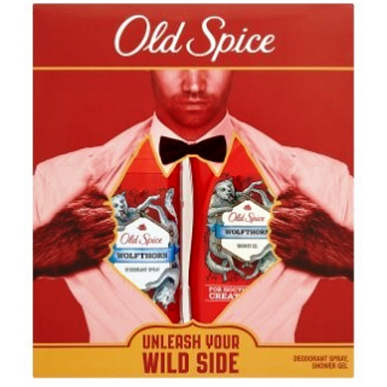 Old Spice Wolfthorn deodorant stick 50 ml + shower gel 250 ml, cosmetic set