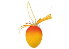 Vajíčko stříkané závěs žluté 6 cm, 1 ks