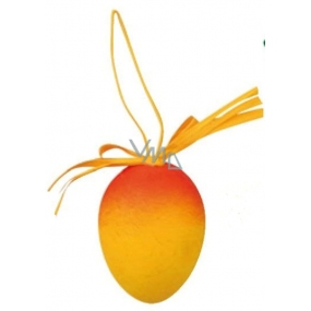 Egg sprayed yellow for hanging 6 cm, 1 piece