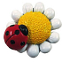 Colorful matte flower magnet