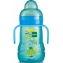 I have a Trainer drinking training bottle with a soft spout and handles, various designs and colors, 4+ months, 220 ml.