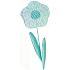 Flower large blue intertwined 49 cm