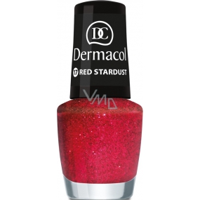 Dermacol Nail Polish with Effect Glitter Touch nail polish with effect 17 Red Stardust 5 ml