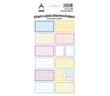 Sheet of Decorative Pastel Household Stickers 12 Labels