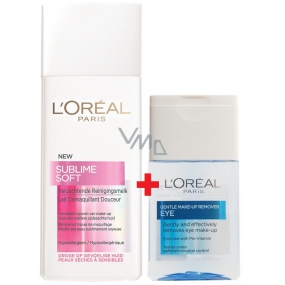Loreal Paris Sublime Soft Soft Cleansing Care Exfoliating Lotion 200 ml + Loreal Paris Soft Eye Make-up Remover 125 ml, cosmetic set