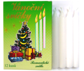 Romantic Light Christmas Candle Box Burning 90 Minutes White 12 Pieces