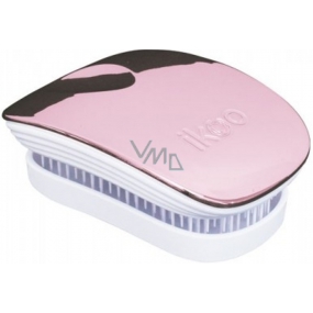 Ikoo Pocket Metallic Pocket hair brush according to Chinese medicine metallic light pink-white