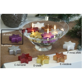 Lima Floating star candle violet 60 x 60 x 25 mm 1 piece