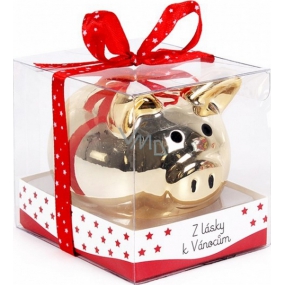 Albi Moneybox Piglet Gold For love for Christmas 6 cm