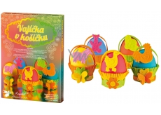 Decorating eggs Eggs in a basket set
