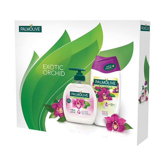 Palmolive Exotic Orchid liquid soap 300 ml + 250 ml shower gel, cosmetic set
