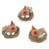 Brown hen in a nest 7 cm 1 piece