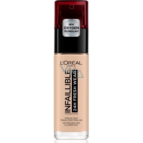 Loreal Paris Infallible 24H Fresh Wear Foundation make-up covers imperfections, does not erase, does not dry the skin 025 Rose Ivory 30 ml