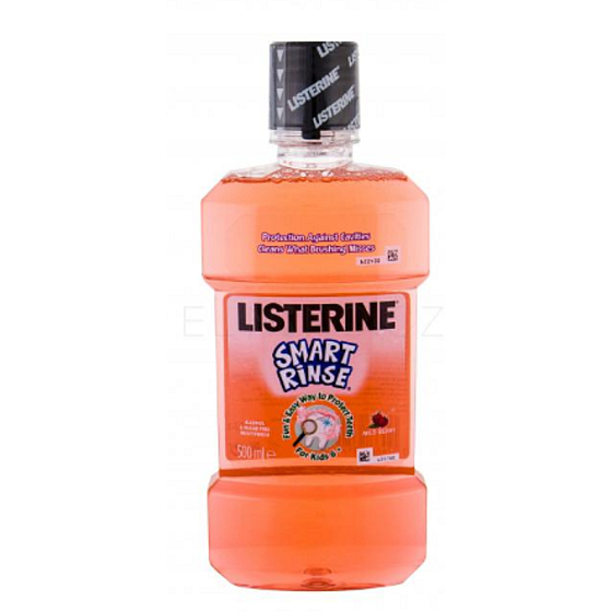Listerine Smart Rinse Mild Berry Mouthwash for fresh breath for children from 6 years 500 ml